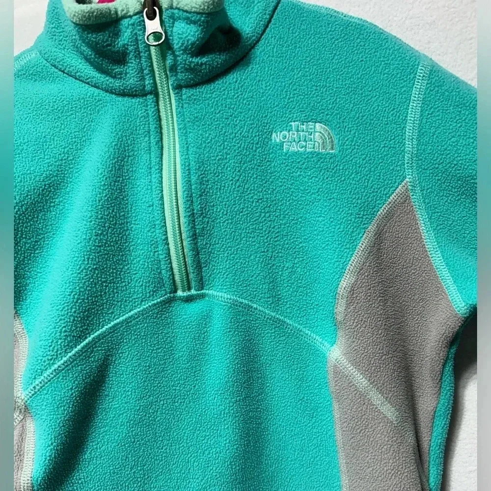 The North Face Girls Quarter Zip Pull Over Fleece Size Medium 10-12